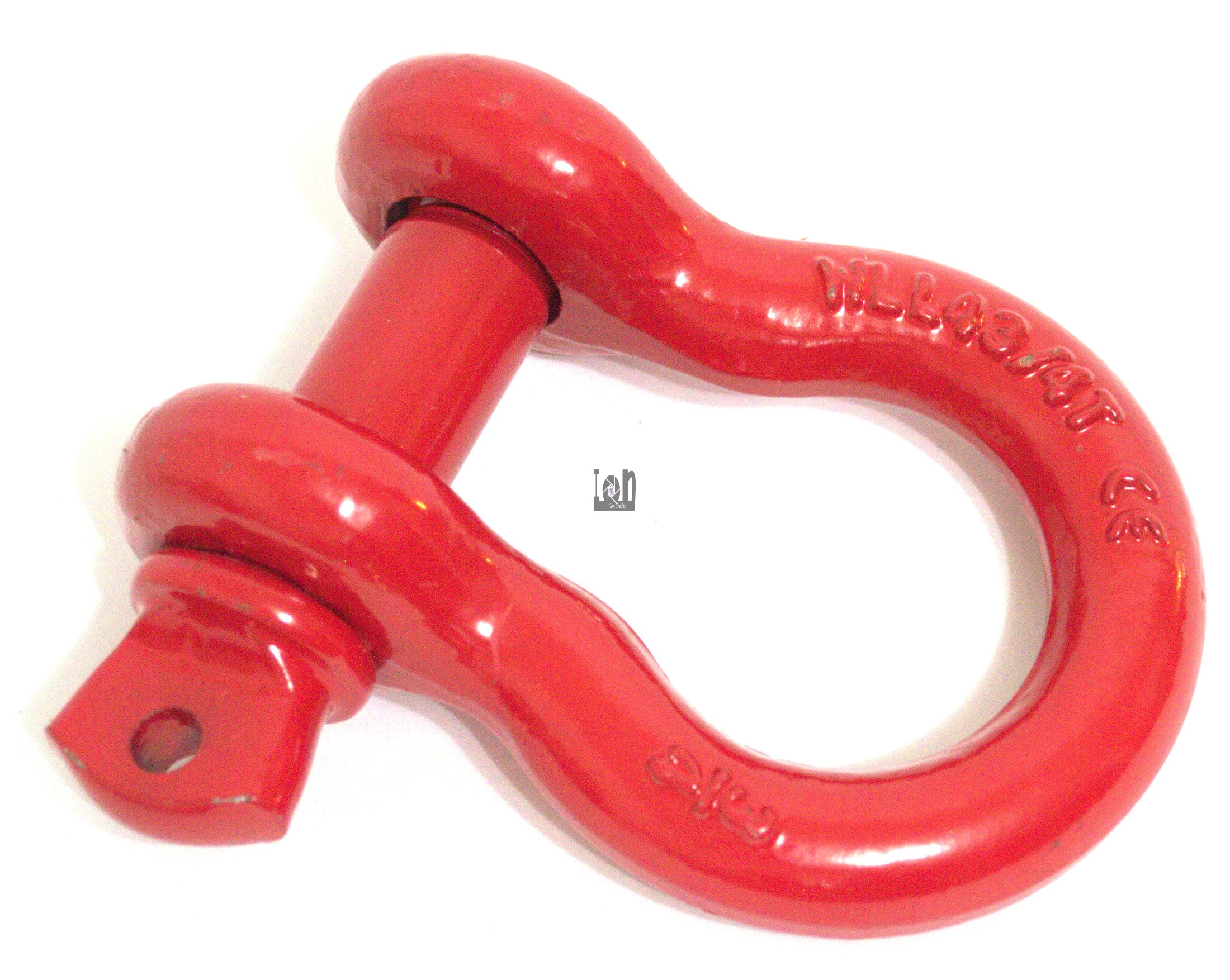 3/4" Red D-Ring Shackle Screw Pin Galvanized ATV Truck 4x4 Marine Towing
