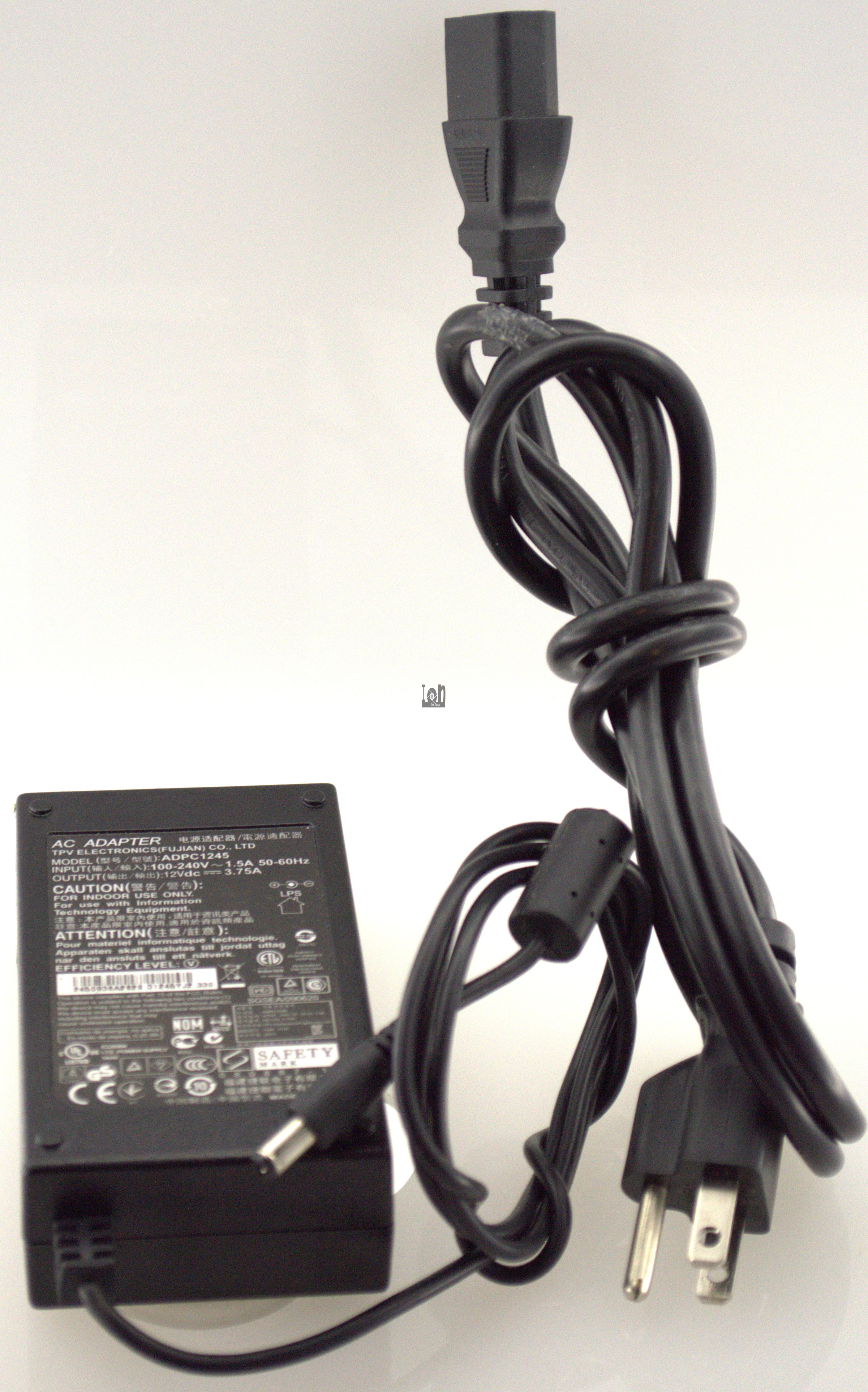 ADPC1245 AC Adapter 12V 3.75A Power Supply for LCD Monitor