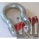 3/4" Galvanized Clevis Shackle WLL4-3/4T RED Hook Ring